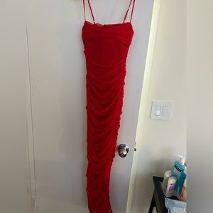 House of CB red midi dress